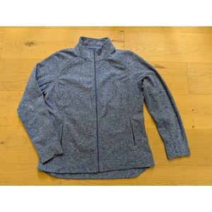 Duluth Trading Co. Full‎ Zip Jacket Athletic Thumb Holes Heather Blue XL